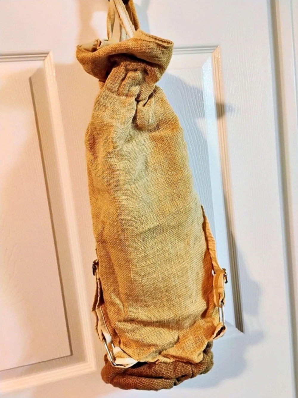 Woven Drawstring Backpack in Brown Yoga bag15